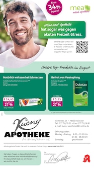 mea - meine apotheke Prospekt Unsere August-Angebote mit 4 Seiten
