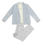 Pyjama 3 pièces femme - TEX - Carrefour à Clichy Pyjama 3 pièces femme - TEX en promo chez Carrefour Clichy à 19,99 €