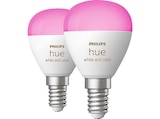 Hue White & Col. Amb. E14 Luster Doppelpack Smarte Glühbirne RGB im MediaMarkt Saturn Prospekt Hue White & Col. Amb. E14 Luster Doppelpack Smarte Glühbirne RGB von PHILIPS im aktuellen MediaMarkt Saturn Prospekt für 84,99 €