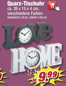 Quarz-Tischuhr bei POCO in Troisdorf Quarz-Tischuhr im Angebot bei POCO Troisdorf für 9,99 €