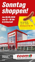 toom Baumarkt Prospekt für Birkenheide mit 1 Seite toom Baumarkt Prospekt für Birkenheide: "Sonntag shoppen!", 1 Seite, 06.09.2026 - 06.09.2026
