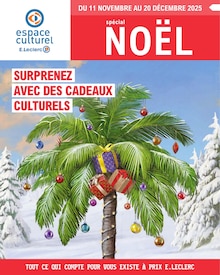 Prospectus E.Leclerc de la semaine "SUPRENEZ AVEC DES CADEAUX CULTURELS" avec 1 pages, valide du 11/11/2025 au 20/12/2025 pour Guéret et alentours