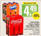 Aktuelles Coca Cola, Fanta, Sprite oder Mezzo Mix Angebot bei WEZ in Bad Oeynhausen ab 4,49 €