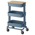Servierwagen mit Abdeckung graublau 28x38x61 cm von RÅSKOG / NORRÅVA im aktuellen IKEA Prospekt für 34,99 €