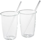 Glasbecher mit Trinkhalm im Angebot bei Rossmann in Meerbusch Glasbecher mit Trinkhalm Angebote bei Rossmann Meerbusch für 4,99 €