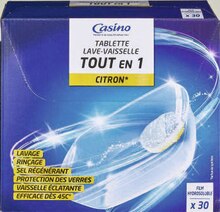 Casino Shop Vannes - TABLETTES LAVE-VAISELLE TOUT EN 1 CITRON* Promo TABLETTES LAVE-VAISELLE TOUT EN 1 CITRON* dans le catalogue Casino Shop "Le mois Casinomania" à Vannes