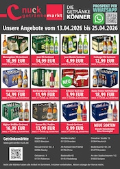 Aktueller Nuck Getränke Prospekt mit Bier, "DIE GETRÄNKEKÖNNER", Seite 1