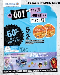 Catalogue E.Leclerc avec 36 pages de promos Prospectus E.Leclerc, "OUI AUX SUPER POUVOIRS D'ACHAT",  pages, 04/11/2025 - 15/11/2025