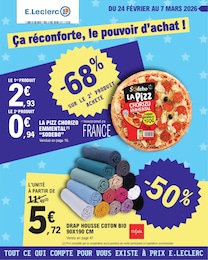 Prospectus E.Leclerc à Terves, "Ça réconforte, le pouvoir d'achat !", 48 pages, 24/02/2026 - 07/03/2026