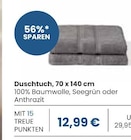 Duschtuch, Seegrün oder Anthrazit im EDEKA Prospekt Duschtuch, Seegrün oder Anthrazit von im aktuellen EDEKA Prospekt für 12,99 €