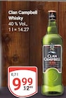 Aktuelles Clan Campbell Whisky Angebot bei GLOBUS in Koblenz ab 9,99 €
