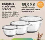 Edelstahl-Schüsseln, 3er-Set im Angebot bei GLOBUS in Siegen Edelstahl-Schüsseln, 3er-Set Angebote bei GLOBUS Siegen für 59,99 €