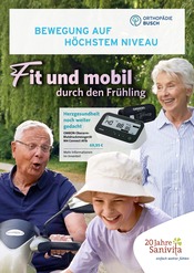Blutdruckmessgerät im Orthopädie Busch GmbH u. Co. KG Prospekt in Kamen Aktueller Orthopädie Busch GmbH u. Co. KG Prospekt mit Blutdruckmessgerät, "Fit und mobil durch den Frühling", Seite 1