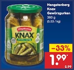 Knax Gewürzgurken von Hengstenberg für 1,99 € bei Netto Marken-Discount im Angebot Knax Gewürzgurken von Hengstenberg im aktuellen Netto Marken-Discount Prospekt
