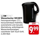 Aktuelle Wasserkocher Angebote bei E center in Ulm Aktuelles Wasserkocher WK3819 Angebot bei E center in Ulm ab 9,99 €
