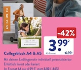 Collegeblock A4 für 3,99 € bei ALDI SÜD im Angebot Collegeblock A4 im aktuellen ALDI SÜD Prospekt