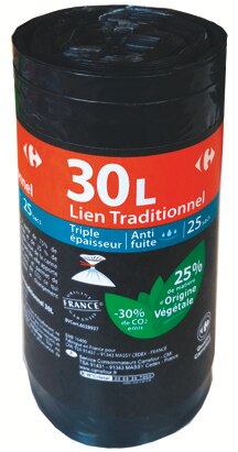 25 sacs poubelle - Carrefour Market à Montpellier 25 sacs poubelle en promo chez Carrefour Market Montpellier à 3,20 €