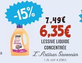 Lessive liquide concentrée - L'ARTISAN SAVONNIER - Naturalia à Colombes Lessive liquide concentrée - L'ARTISAN SAVONNIER en promo chez Naturalia Colombes à 6,35 €