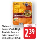 Lower Carb High Protein Saatenbrötchen Angebote von Steiner's bei E center Schwäbisch Gmünd für 2,39 €