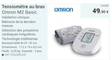 Tensiomètre au bras M2 Basic - OMRON à 49,90 € dans le catalogue Technicien de Santé