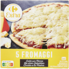 Pizza 5 Fromages surgelée - CARREFOUR EXTRA en promo chez Carrefour Montélimar à 2,85 €