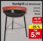 Rundgrill mit Windschutz für 5,99 € bei Zimmermann im Angebot Rundgrill mit Windschutz im aktuellen Zimmermann Prospekt