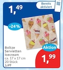 Servietten Icecream von Boltze für 1,49 € bei budni im Angebot Servietten Icecream von Boltze im aktuellen budni Prospekt