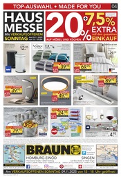 Aktueller BRAUN Möbel-Center Prospekt mit Glas, "HAUSMESSE", Seite 4