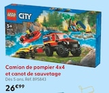 Camion de pompier 4x4 et canot de sauvetage - LEGO - La Grande Récré à Metz Camion de pompier 4x4 et canot de sauvetage - LEGO en promo chez La Grande Récré Metz à 26,99 €