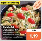 Nudelsalat „Italienischer Art“ für 1,19 € bei aktiv & irma im Angebot Nudelsalat „Italienischer Art“ im aktuellen aktiv & irma Prospekt