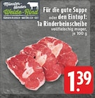 1a Rinderbeinscheibe Angebote von Münsterländer Weide-Rind bei E center Borken für 1,39 €