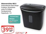 Aktenvernichter 480 X Angebote von GENIE bei GLOBUS Wolfenbüttel für 5,99 €