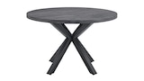 DAMIRA - Esstisch rund 120 cm Akazie grau - schwarz Angebote bei Die Möbelfundgrube Mainz für 199,99 €