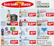 Bier im Getränke Oase Prospekt in Drensteinfurt Aktueller Getränke Oase Prospekt mit Bier, "Aktuelle Angebote", Seite 1