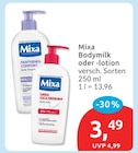 Bodymilk oder -lotion von Mixa im aktuellen budni Prospekt