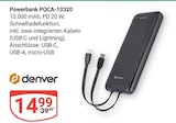 Powerbank PQCA-10320 im Angebot bei GLOBUS in Leipzig Powerbank PQCA-10320 Angebote von Denver bei GLOBUS Leipzig für 14,99 €