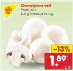 Champignons weiß im Angebot bei Netto Marken-Discount in Ludwigshafen Champignons weiß Angebote von MARKT TAG bei Netto Marken-Discount Ludwigshafen für 1,69 €
