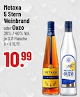 5 Stern Weinbrand oder Ouzo von Metaxa im aktuellen Trinkgut Prospekt für 10,99 €