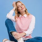 Pull sans manches col rond rose clair femme - La Halle Pull sans manches col rond rose clair femme à 9,99 € dans le catalogue La Halle