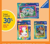 30% avec la Carte Ticket E.Leclerc sur le produits présents en magasin de la gamme Numéros d'art de Ravensburger - Ravensburger en promo chez E.Leclerc Poitiers