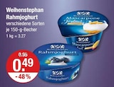 Rahmjoghurt im V-Markt Prospekt Rahmjoghurt von Weihenstephan im aktuellen V-Markt Prospekt für 0,49 €