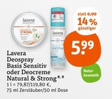 Deospray Basis Sensitiv oder Deocreme Natural & Strong von Lavera im aktuellen tegut Prospekt für 5,99 €