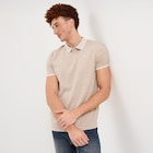 Polo slim manches courtes stretch gris homme dans le catalogue La Halle