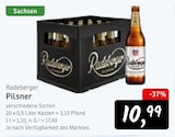 Pilsner im Angebot bei Konsum in Dresden Pilsner Angebote von Radeberger bei Konsum Dresden für 10,99 €