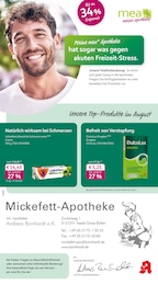 mea - meine apotheke Prospekt für Peine mit 4 Seiten mea - meine apotheke Prospekt für Peine: "Unsere August-Angebote", 4 Seiten, 01.08.2026 - 31.08.2026