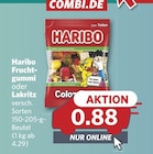 Fruchtgummi oder Lakritz von Haribo für 0,88 € bei combi im Angebot Fruchtgummi oder Lakritz von Haribo im aktuellen combi Prospekt