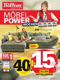 Höffner Prospekt "MÖBEL POWER", 8 Seiten, 27.08.2025 - 27.08.2025 Aktueller Höffner Prospekt, "MÖBEL POWER", mit Angeboten der Woche, gültig von 27.08.2025 bis 27.08.2025