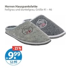 V-Markt - Herren Hauspantoletten hellgrau Angebot im Prospekt Herren Hauspantoletten hellgrau bei V-Markt im Prospekt "" für 9,99 €