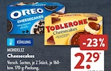 Cheesecakes im ALDI SÜD Prospekt Cheesecakes von MONDELEZ im aktuellen ALDI SÜD Prospekt für 2,29 €