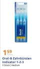 Zahnbürsten Indicator 1-2-3 von Oral-B im aktuellen Action Prospekt für 1,59 €